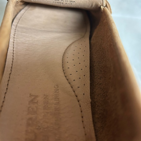 Lauren Ralph Lauren women’s Tan Camila Leather Loafers size 9.5B - Picture 7 of 7